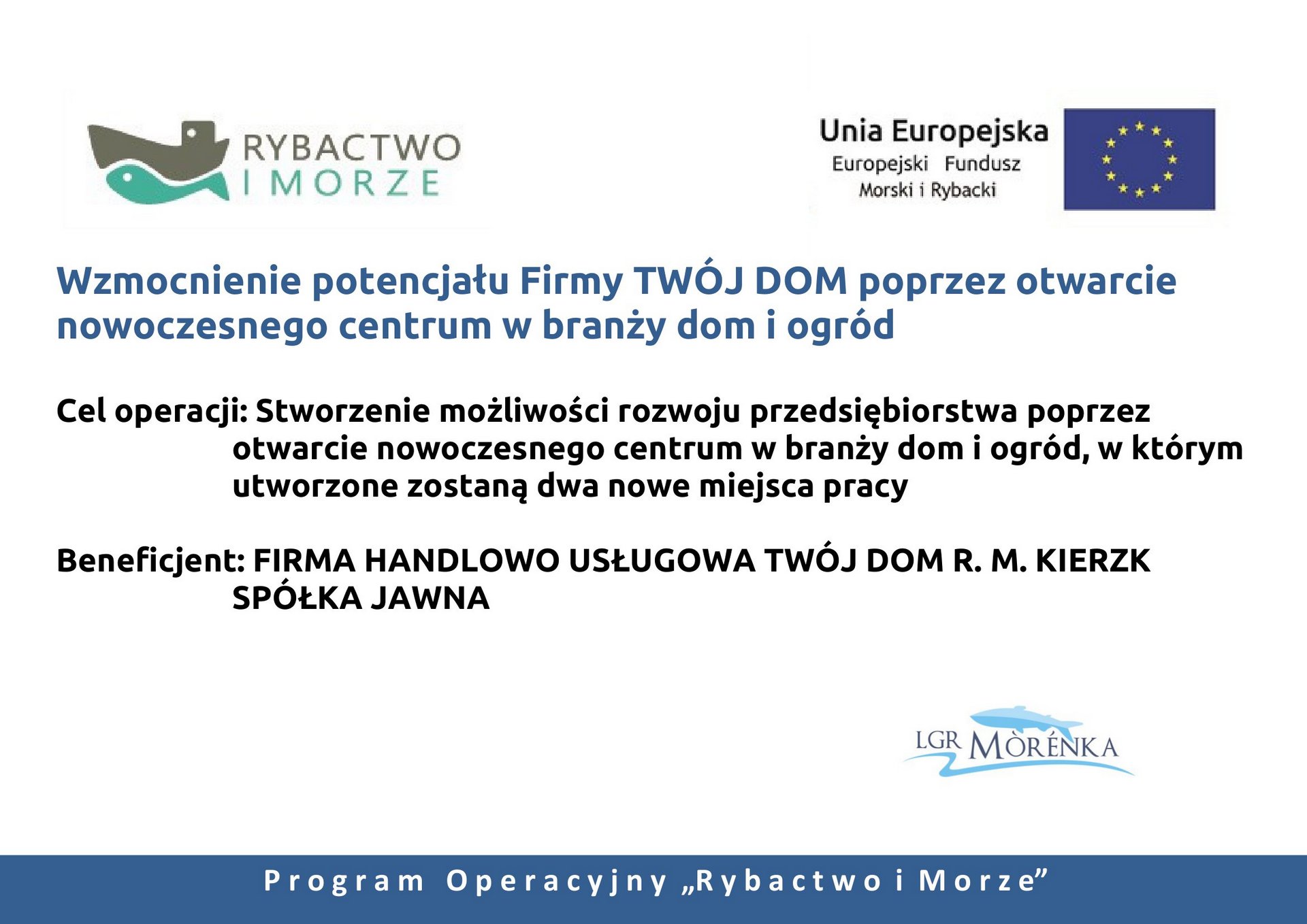Program Operacyjny &quot;Rybastwo i Morze&quot;
